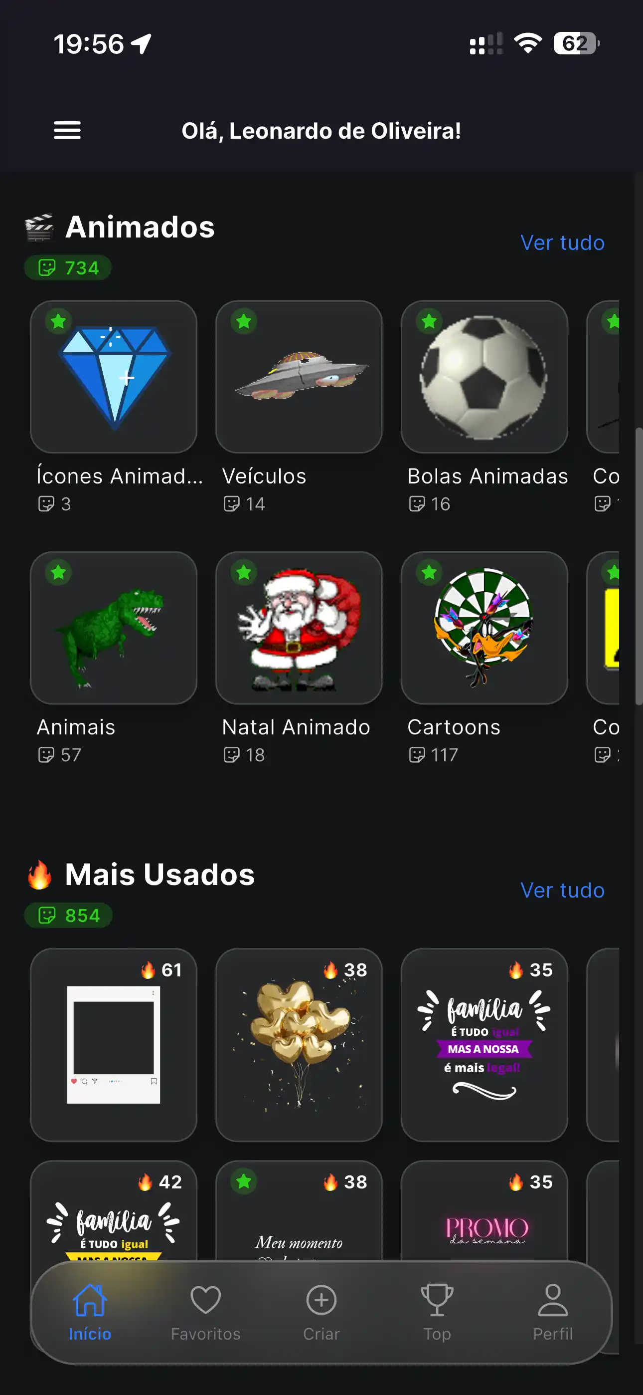 Tela principal do ColaPack